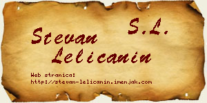 Stevan Lelićanin vizit kartica